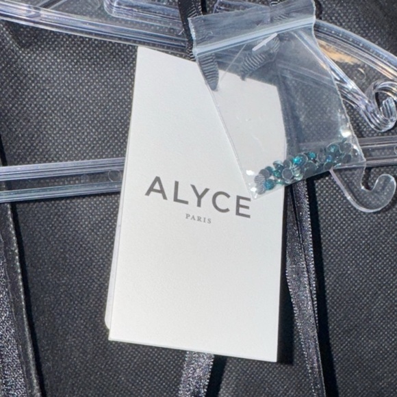 Alyce Paris Black Gown with Shimmering Accents - Picture 2 of 3